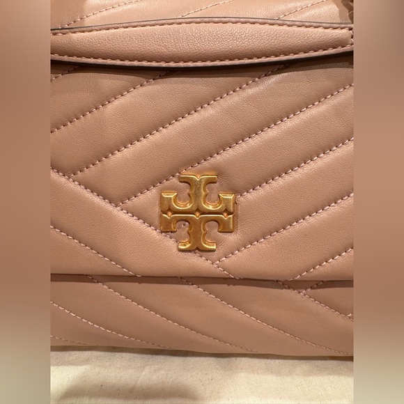 NWT Tory Burch Kira Chevron Convertible Shoulder Bag Pink Moon - Picture 5 of 8
